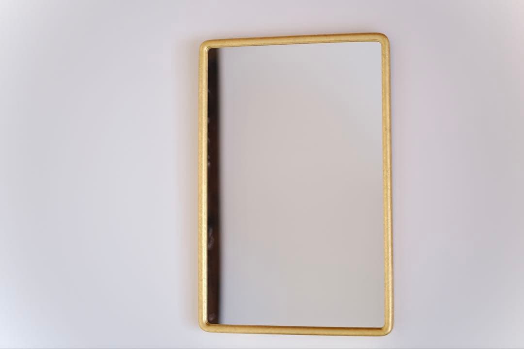 鏡 l ミラー l 吉川和人 l 四角小(丸かど金箔重貼)