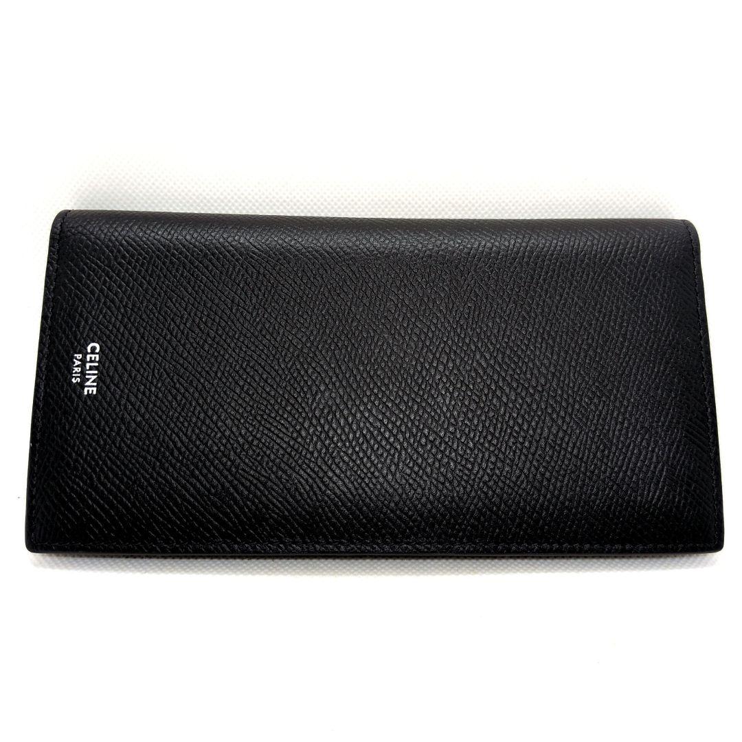 【極美品】セリーヌ　バーティカルウォレット　長財布　グレインドカーフスキン　黒