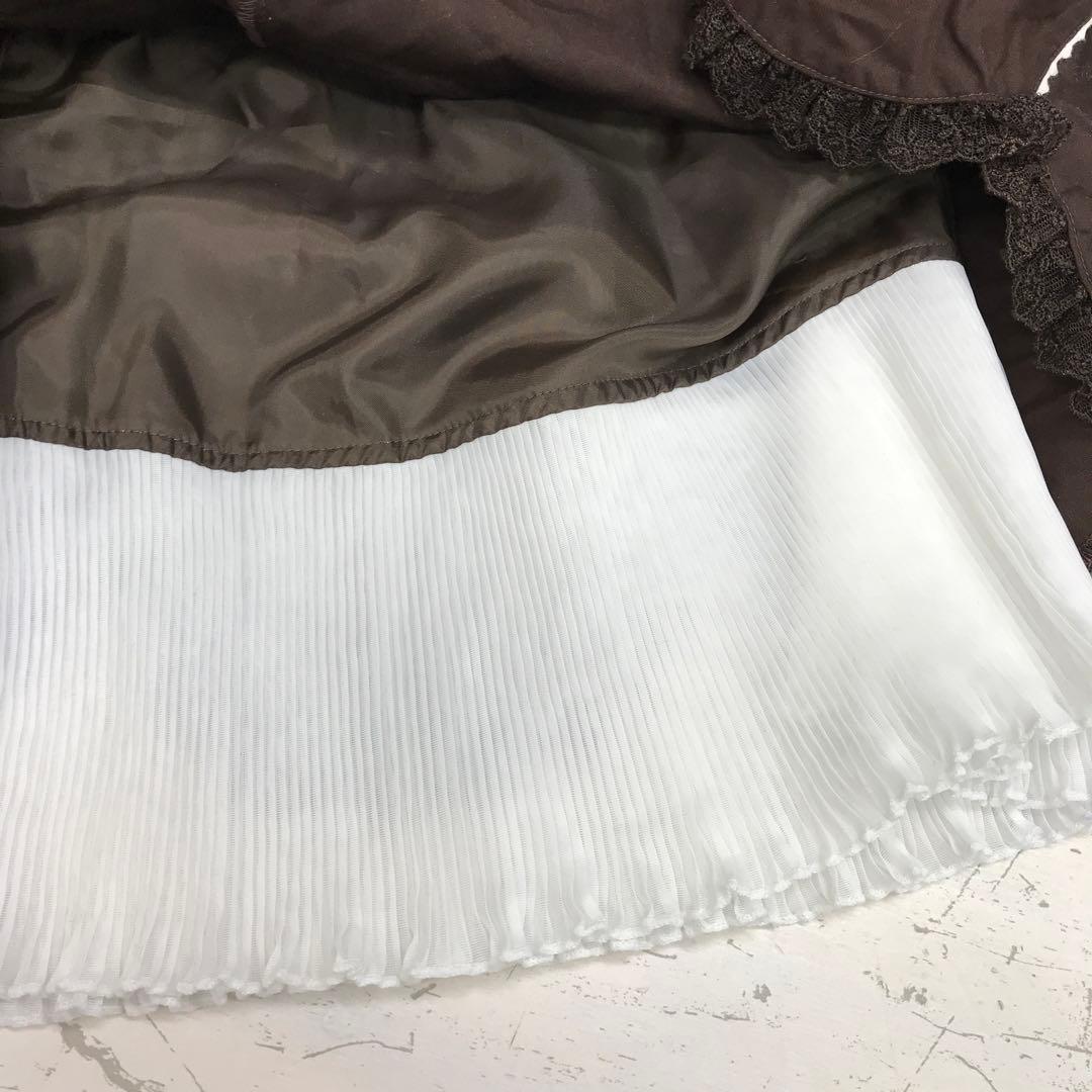 原宿キッズ古着PUTUMAYO ファンタジー　レーストリムボリュームスカート