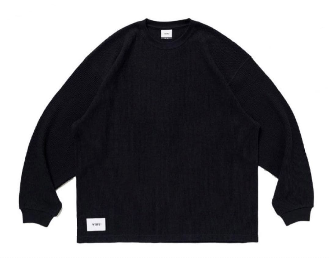 カ*ク様 WTAPS WAFFLE 01 LS COTTON SIGN BLAC