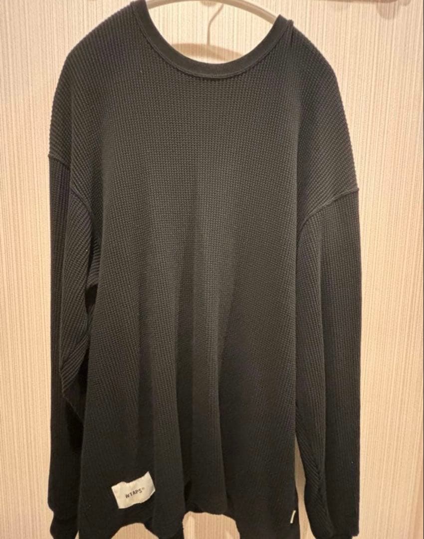 カ*ク様 WTAPS WAFFLE 01 LS COTTON SIGN BLAC