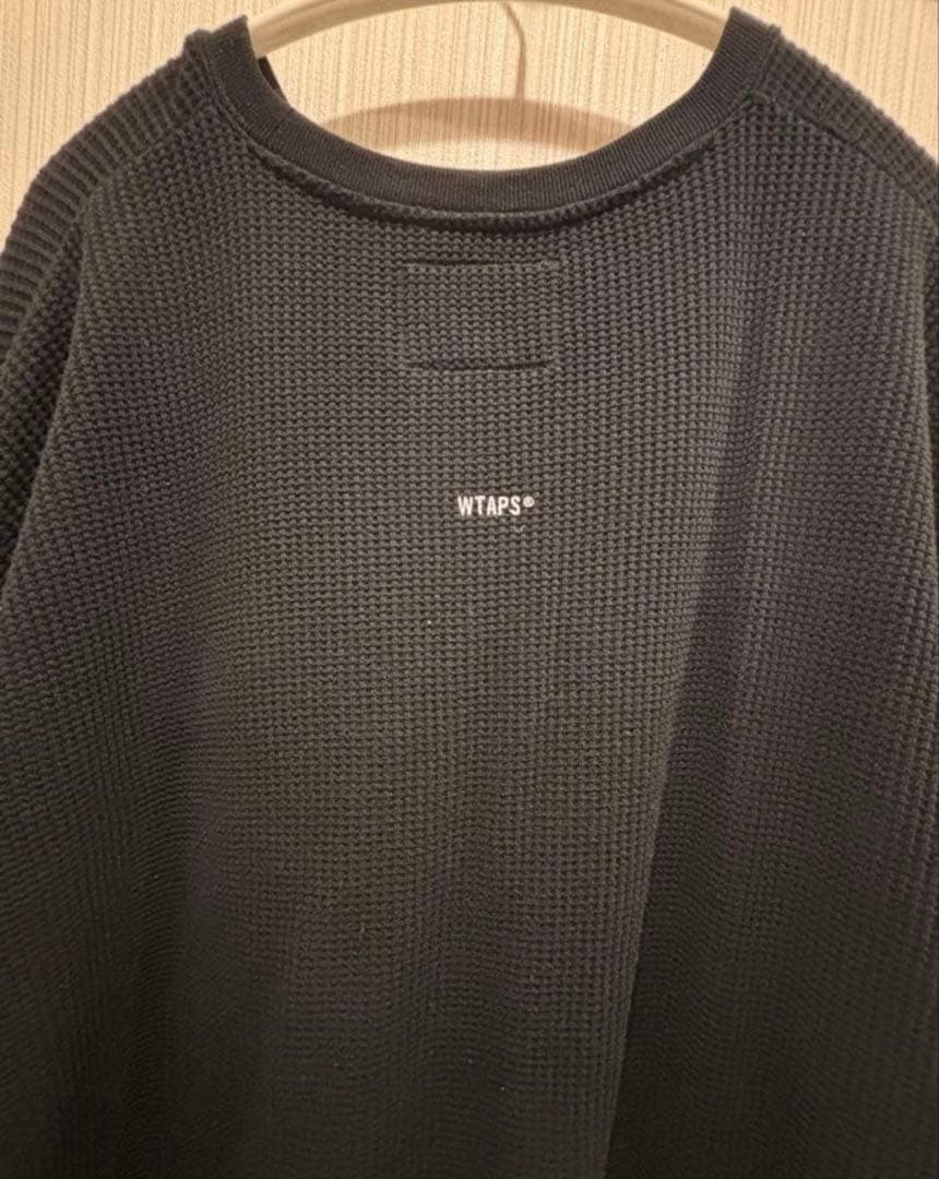 カ*ク様 WTAPS WAFFLE 01 LS COTTON SIGN BLAC
