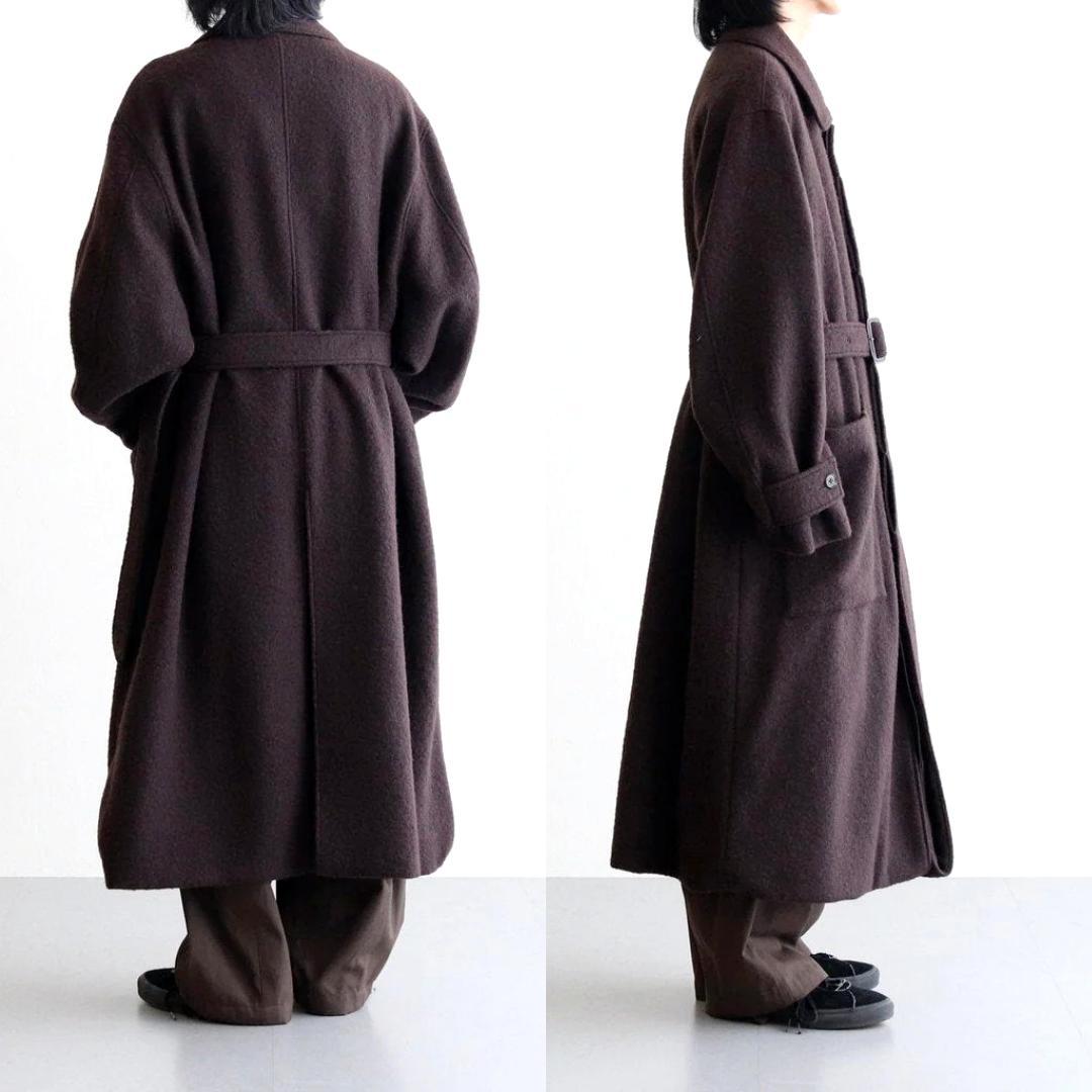 stein OVERSIZED BLANKET COAT チンストラップ ウール