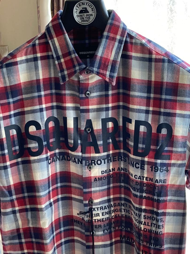 DSQUARED2 新品タグ付 Canadianチェックシャツ size46