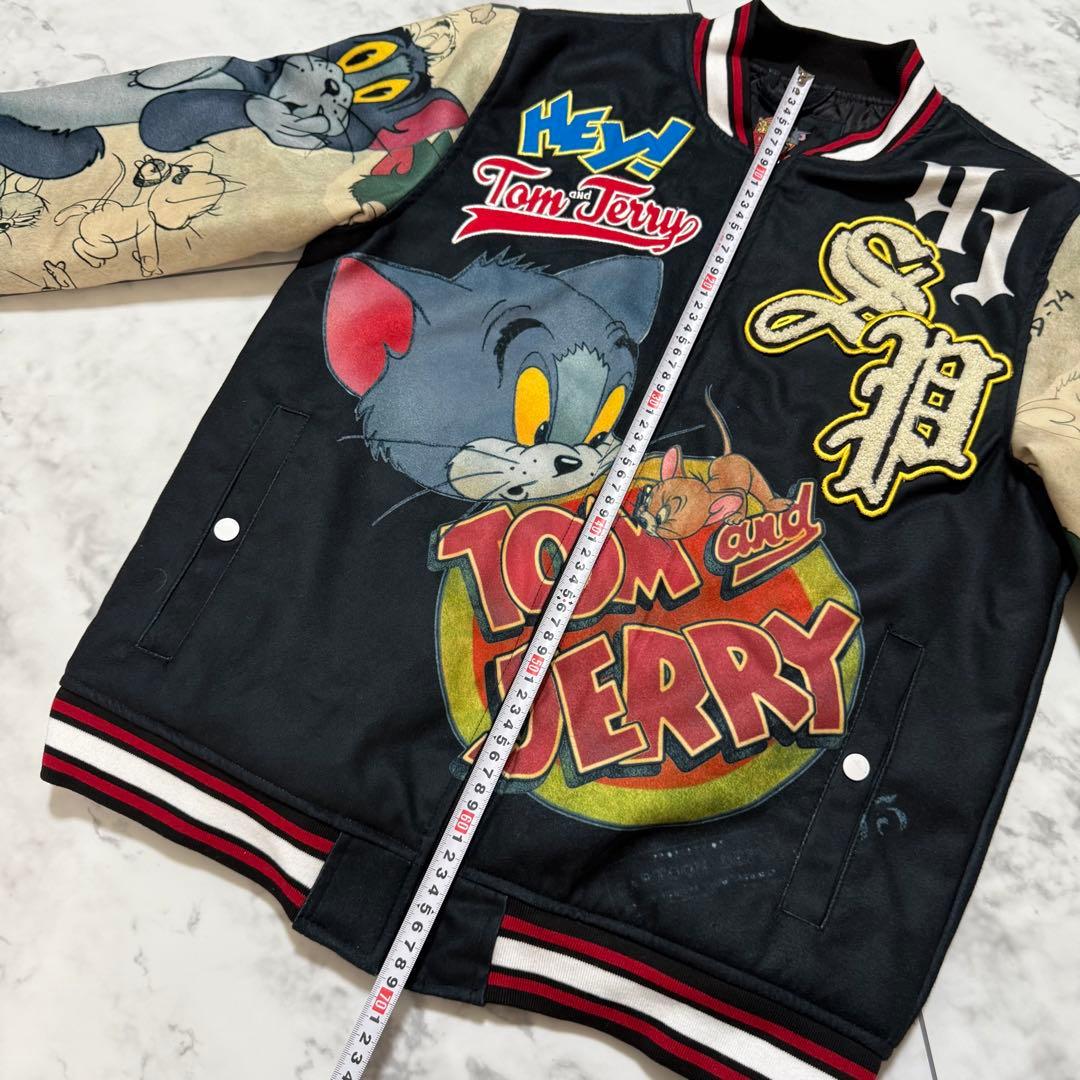 トム＆ジェリーTOM＆JERRY 刺繍 ジャケット スカジャン