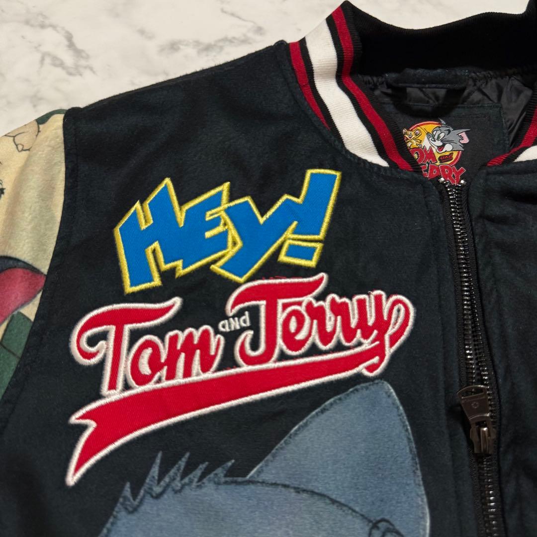 トム＆ジェリーTOM＆JERRY 刺繍 ジャケット スカジャン