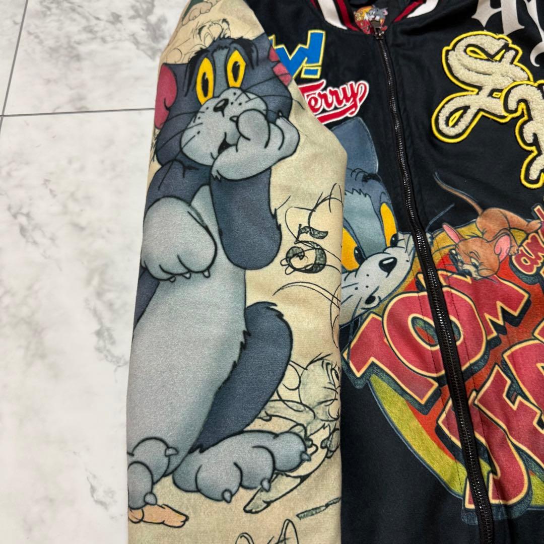 トム＆ジェリーTOM＆JERRY 刺繍 ジャケット スカジャン