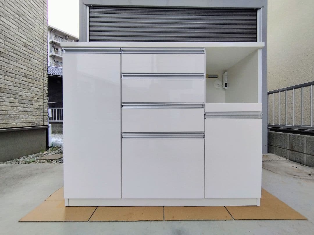 廃盤 ニトリ レジューム120 WHITE キッチンカウンター