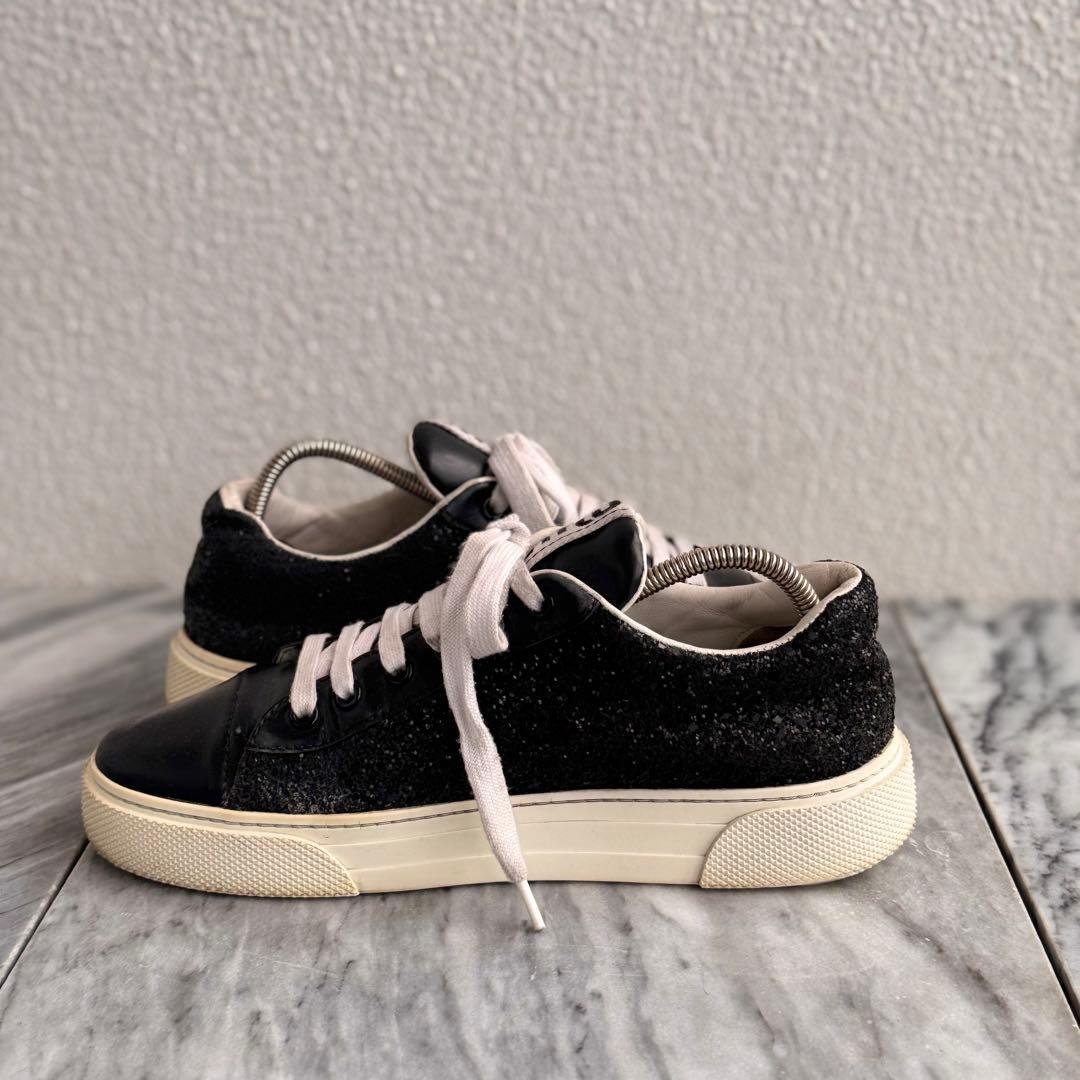 miumiu ミュウミュウ　グリッター ラメ スニーカー 38サイズ ブラック