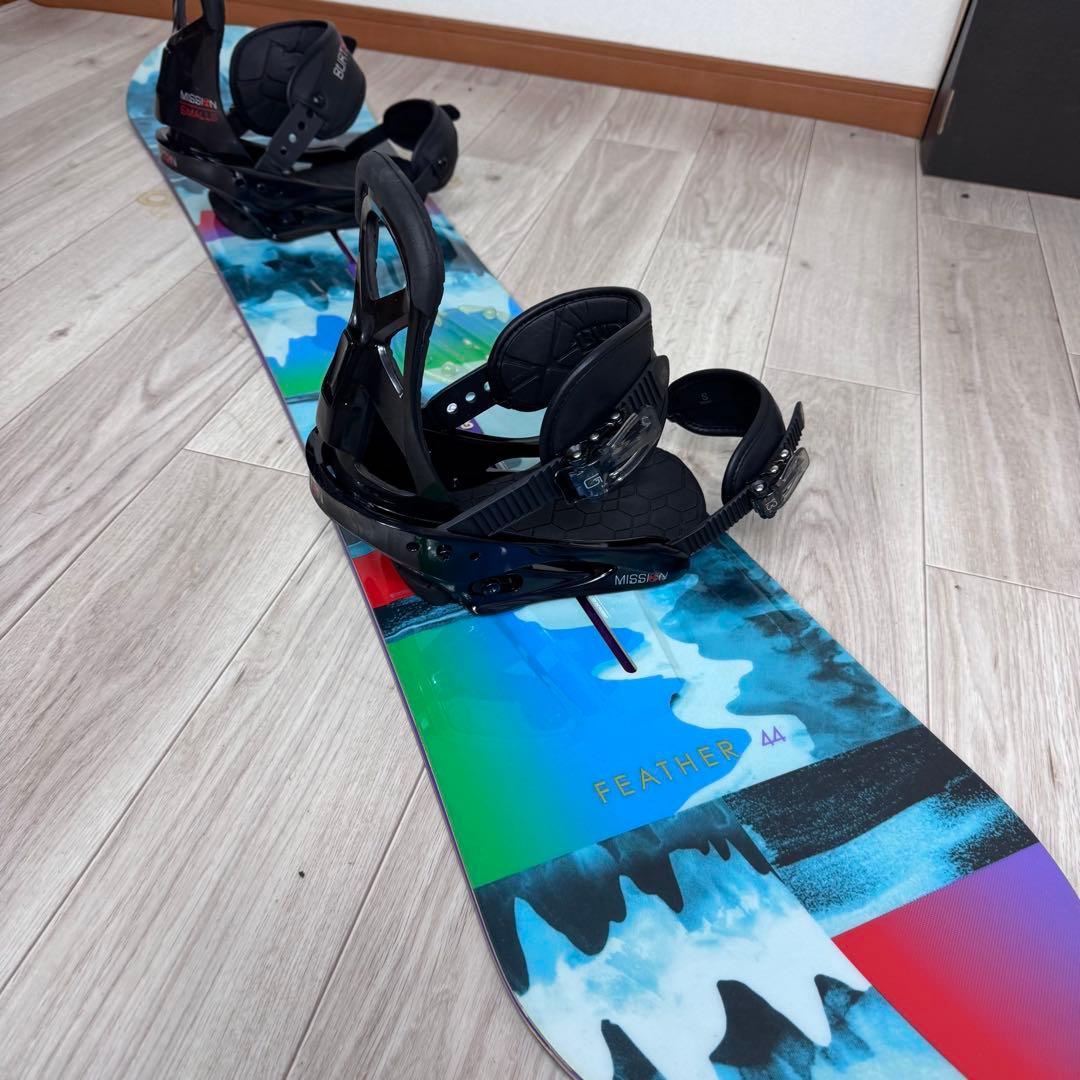 BURTON FEATHER 144cm スノーボード　レディースセット