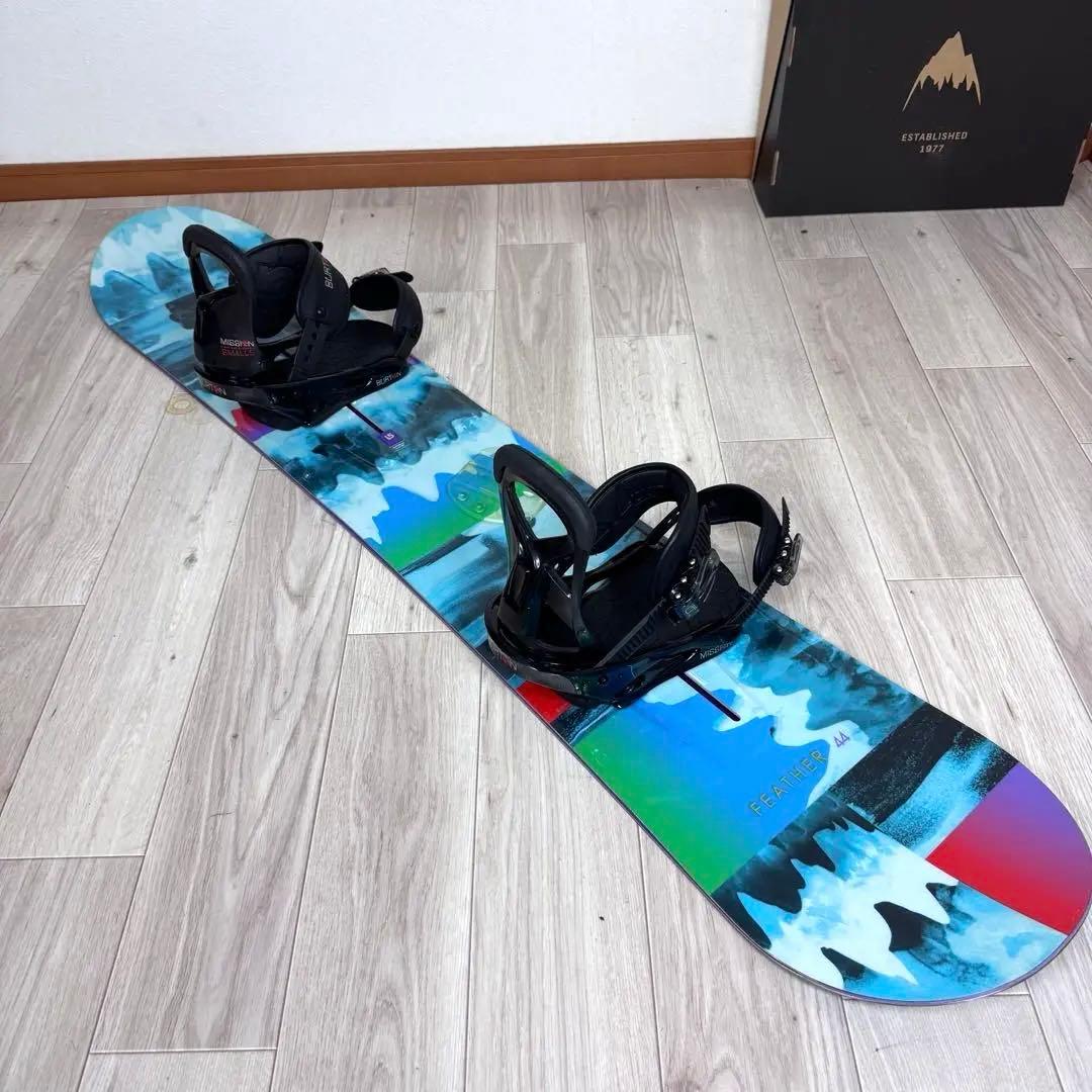BURTON FEATHER 144cm スノーボード　レディースセット