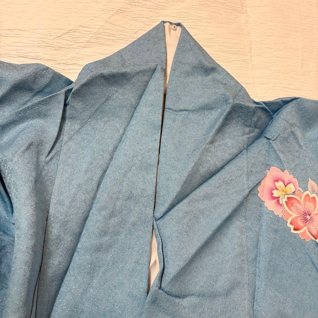 振袖セット 正絹 水色 桜 鞠 sMH2502081