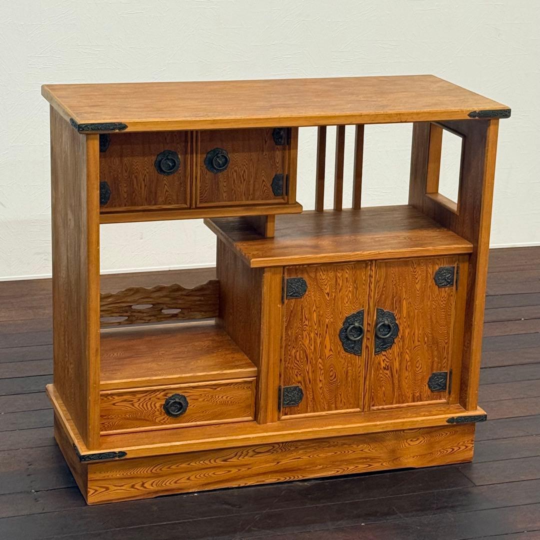 H21K29 世界遺産 屋久杉 茶箪笥 漆塗り