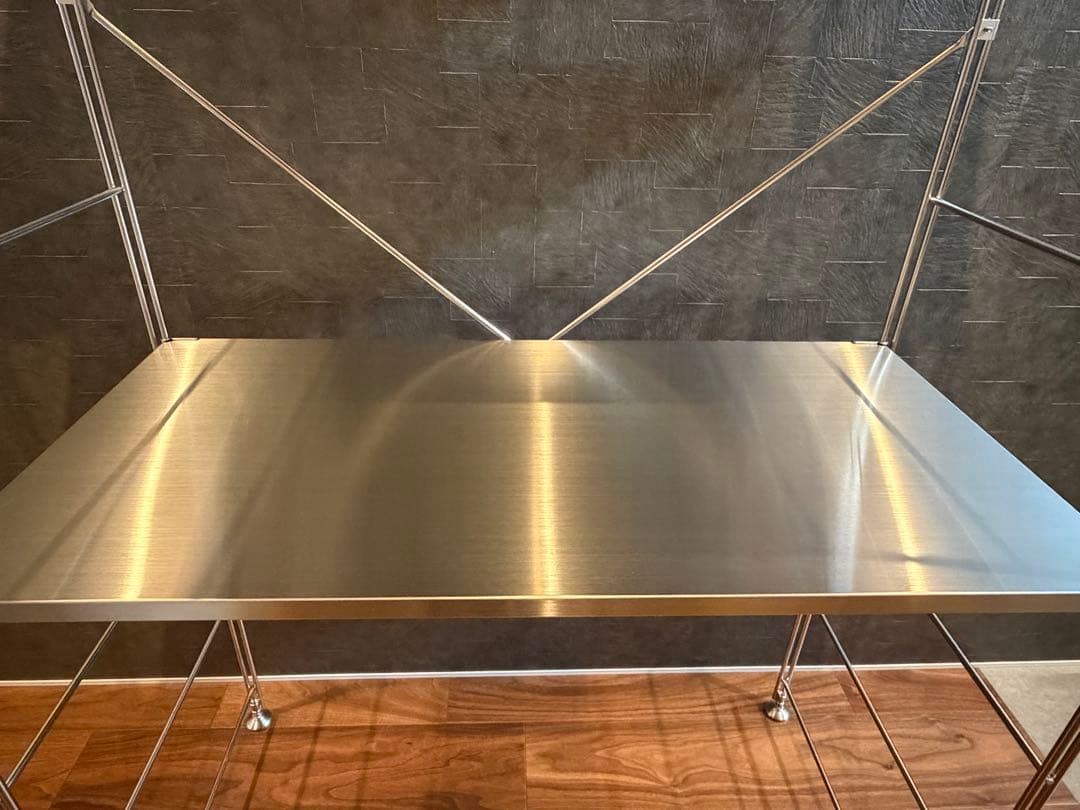 無印良品　ステンレスユニットシェルフ　ワイド　中幅８６×奥行４１×高さ１２０ｃｍ