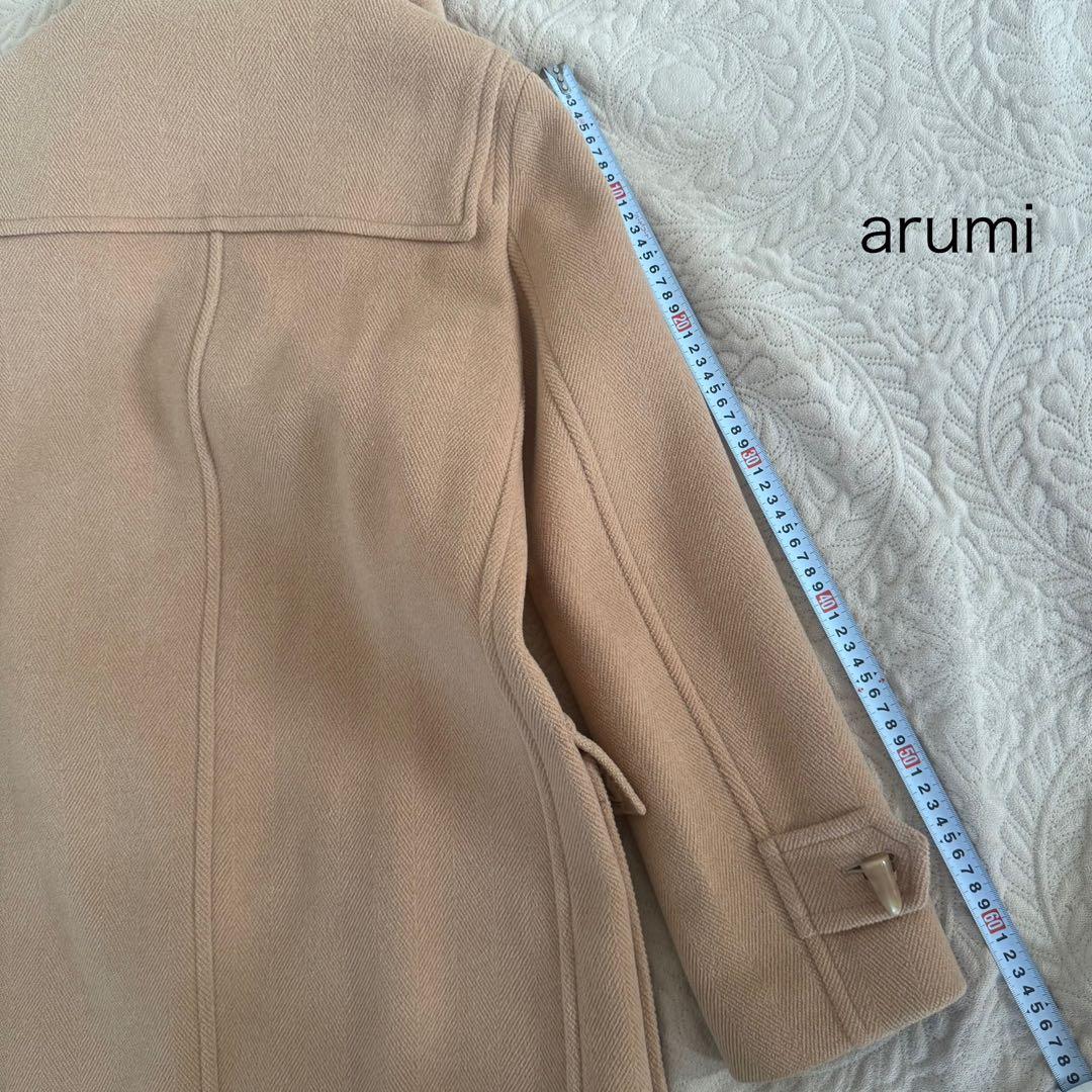 【美品】高級ヘリンボーン バーバリーロンドン 英国製 ベージュ ダッフルコート