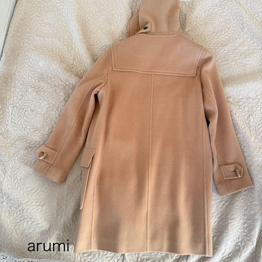 【美品】高級ヘリンボーン バーバリーロンドン 英国製 ベージュ ダッフルコート