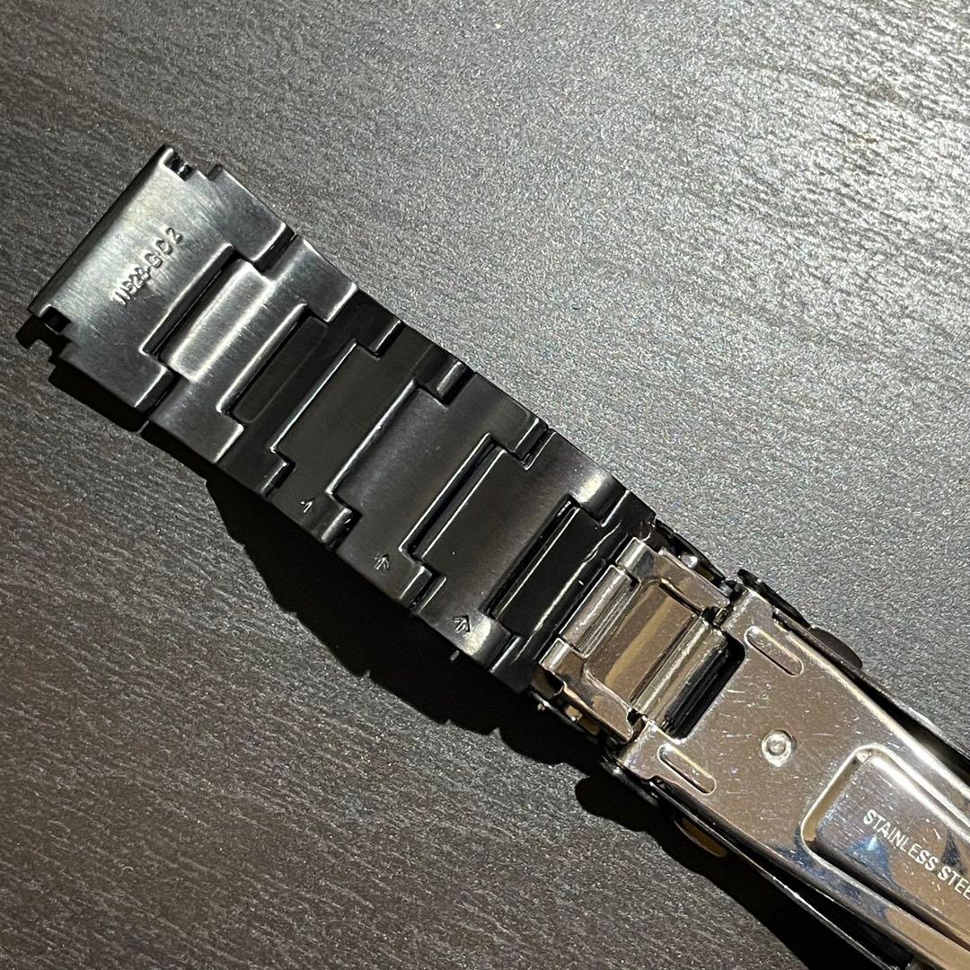 セイコー W523 SEIKO 20mm 純正ステンレスブレス　黒　ダイバーズ