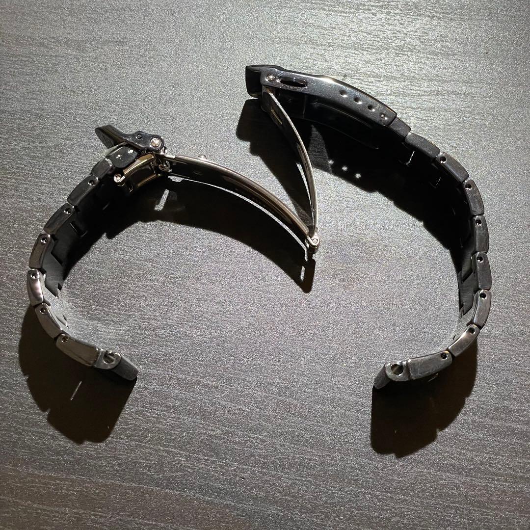 セイコー W523 SEIKO 20mm 純正ステンレスブレス　黒　ダイバーズ