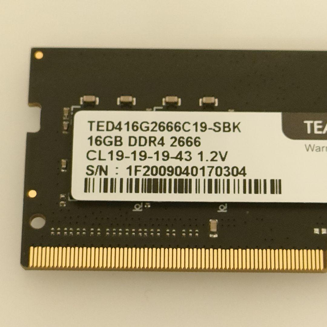 【DDR4 32GB】ノートPC用メモリ2666Mhz TEAMGROUP