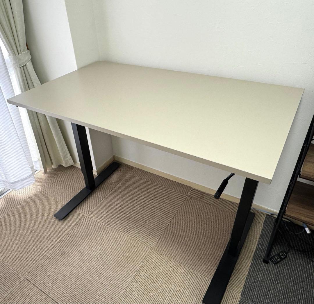 IKEAトロッテン　ワークデスク　手動昇降式　120x70