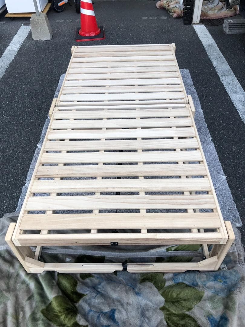 折りたたみベッド シングル 桐製 kiriken