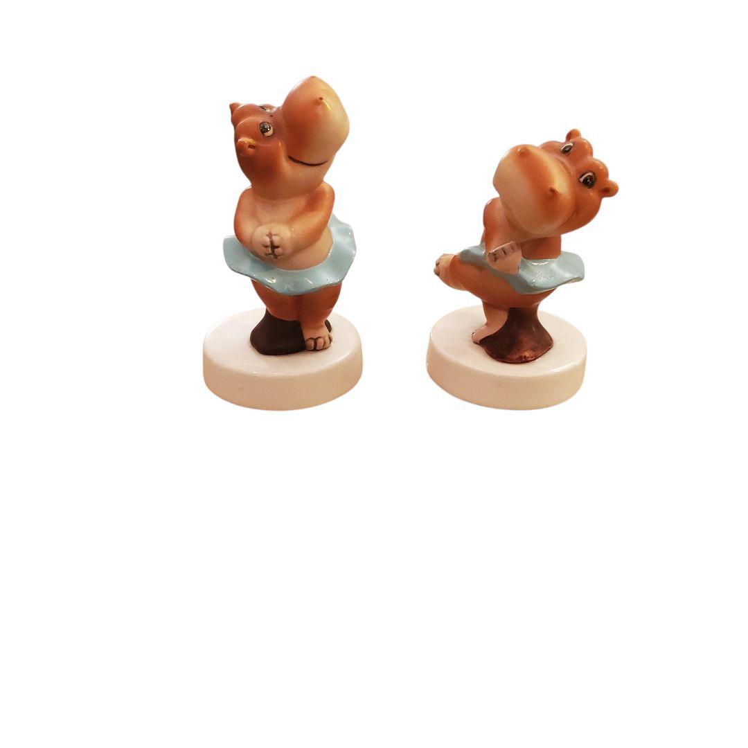 昭和レトロ　カバ　バレリーナ　置物