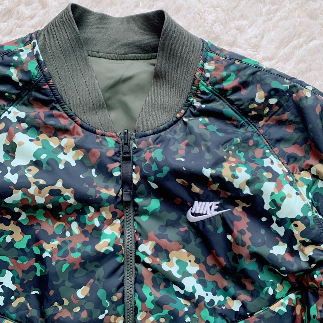 【美品】希少NIKE MA 1 ボンバージャケットL オリーブ　リバーシブル