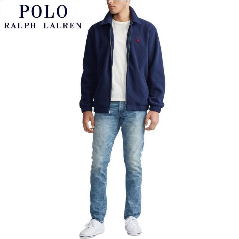 美品 ポロラルフローレン ベイポート フリース ジャケット ネイビー USサイズ