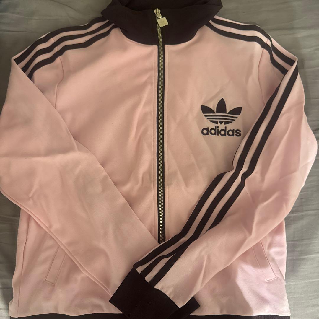 adidas ピンク トラックジャケット