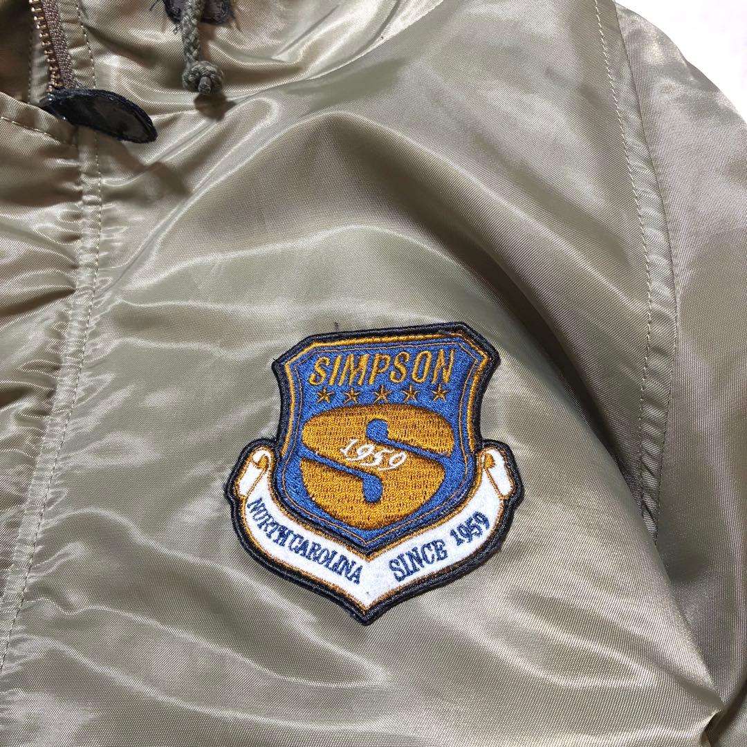 激レア✨SIMPSON N-2B フライトジャケット MA-1 ワッペン カーキ