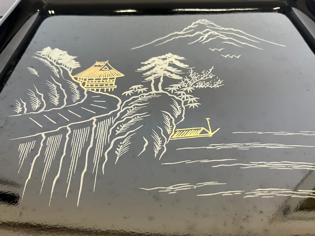 会席盆　漆器　工芸品　15枚セット　アンティーク