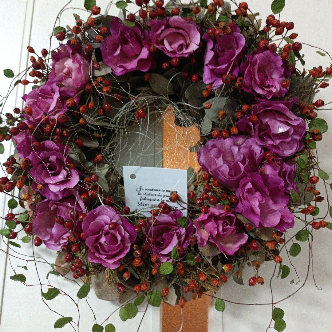 ゆとあさま専用スパニッシュビューティーとローズヒップの大きめリース他