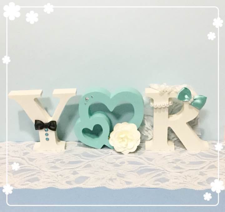 れいちえる様確認用ウエディングバージョン・イニシャルオブジェ