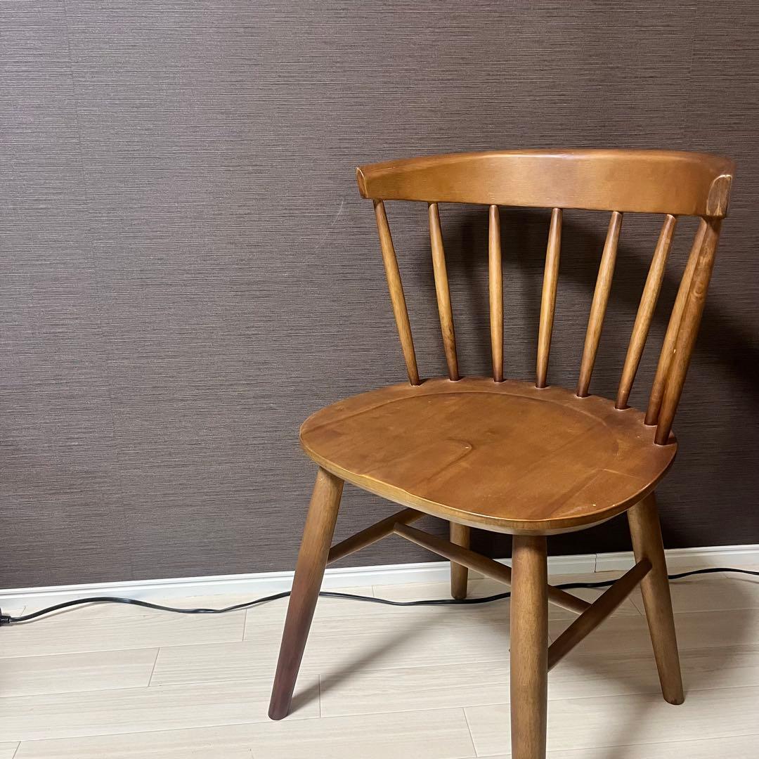 良品　上質木製 ウィンザーチェア　クラシックデザイン・ナチュラルブラウン