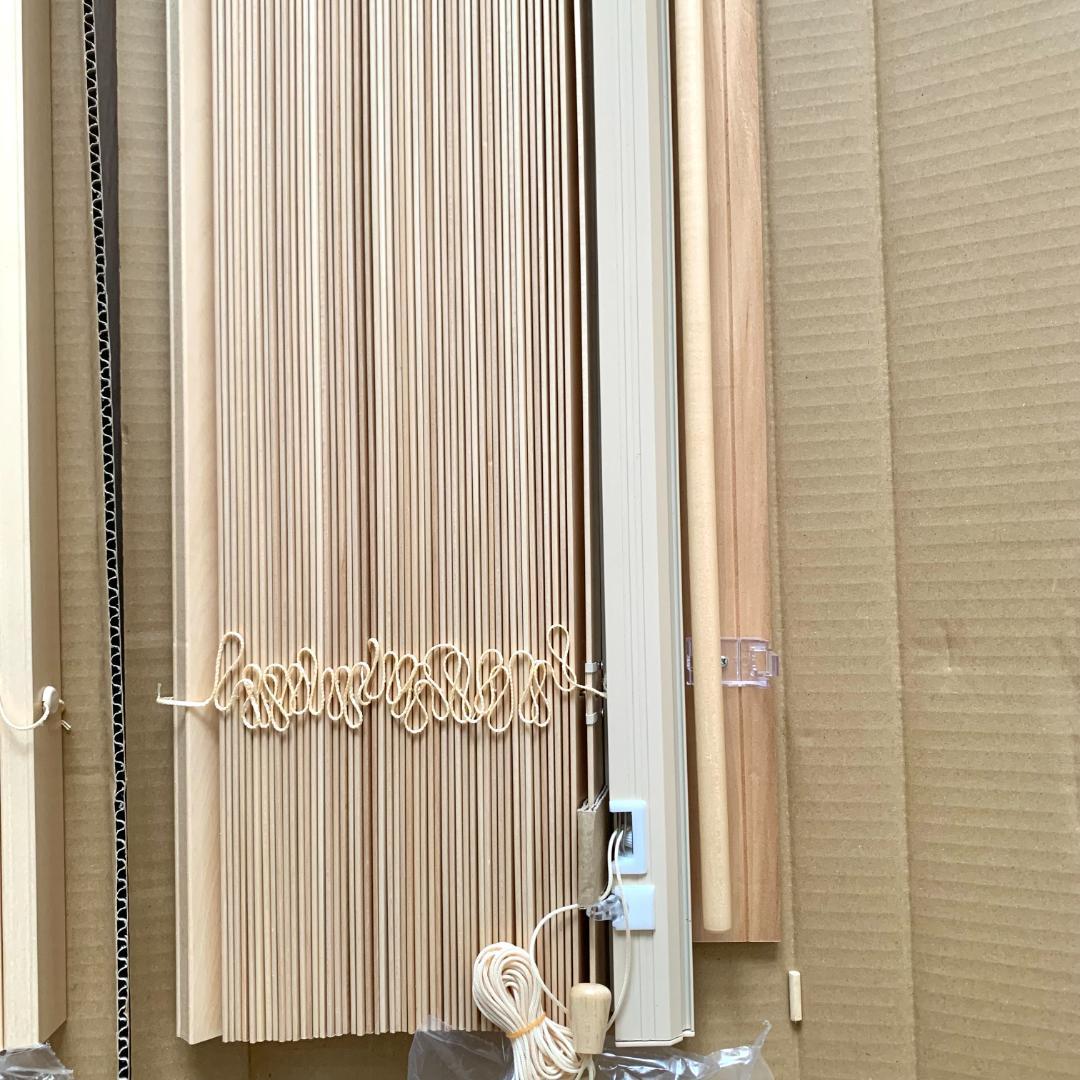 【美品】日本製・天然木 ウッドブラインド モクホーム 2個セット