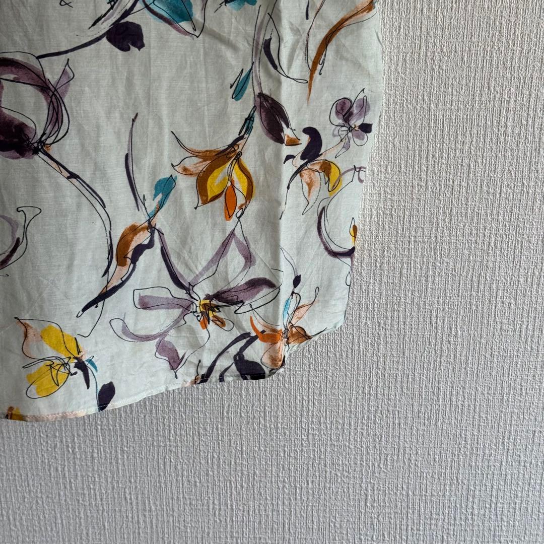 美品✨　トゥモローランドコレクション　花柄ブラウス　半袖　シルク　美シルエット