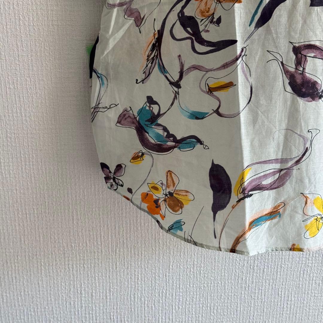 美品✨　トゥモローランドコレクション　花柄ブラウス　半袖　シルク　美シルエット