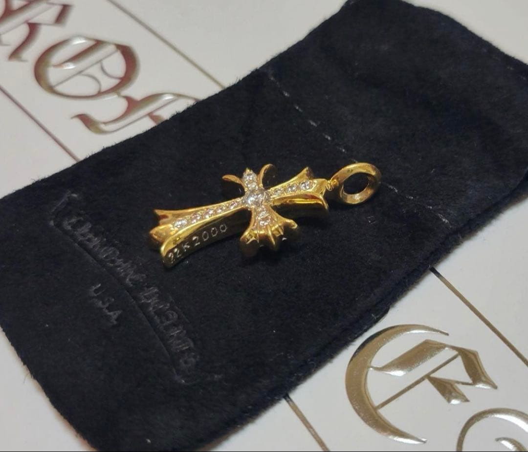 クロムハーツ 22k タイニーファットクロスパ ヴェダイヤ