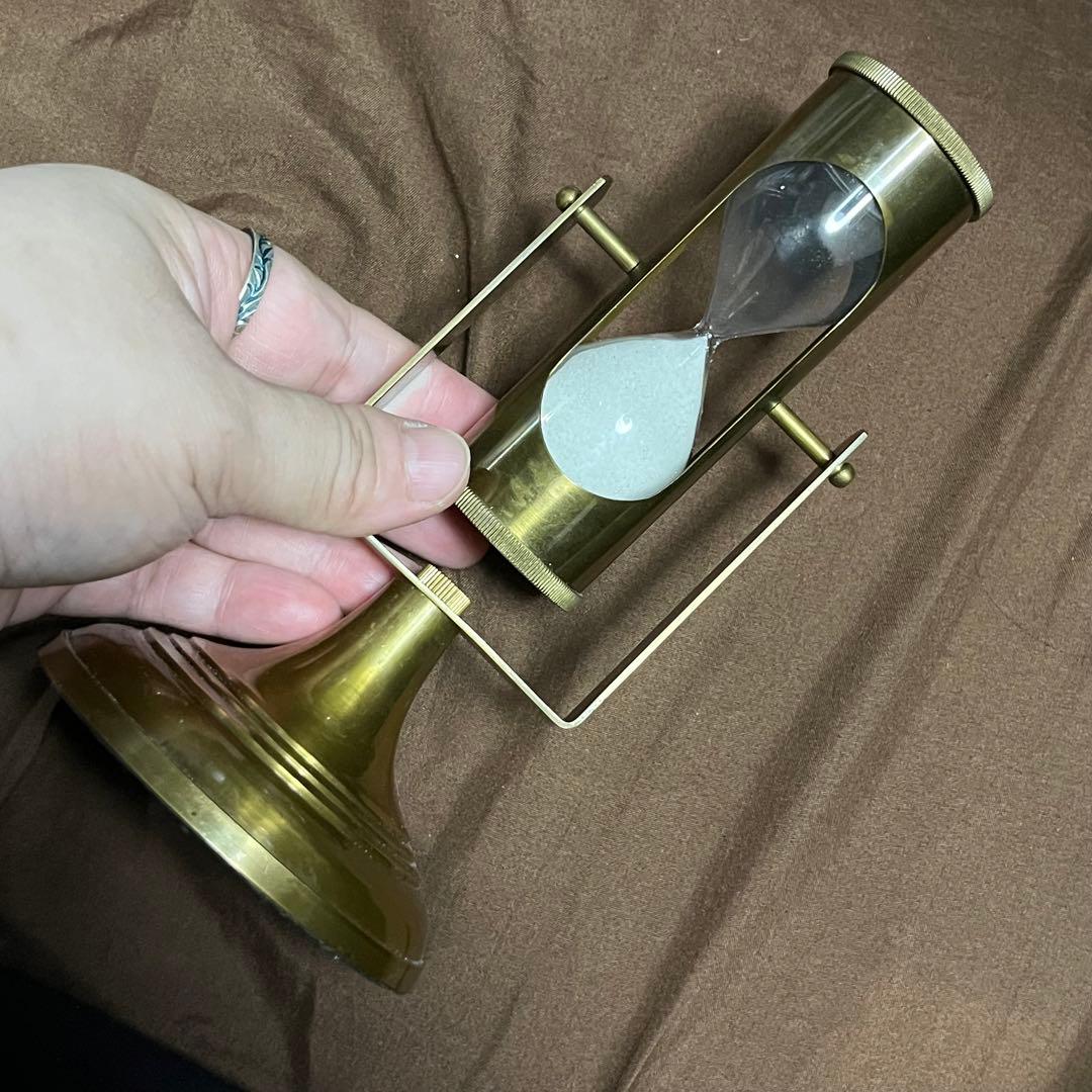 砂時計 方位磁石 インテリア アンティーク