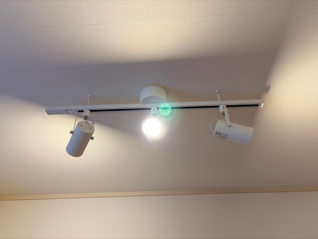 無印良品 システムライト本体 スポットライトx3 LED電球x3 ダクトレール