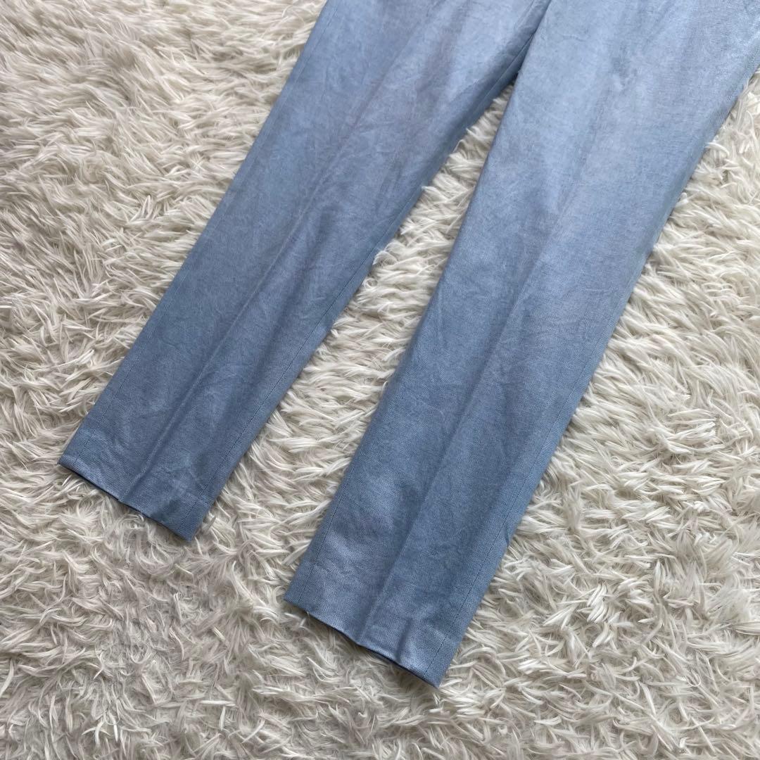 theory×SHIPS リネン混 ノーカラージャケット パンツスーツ M