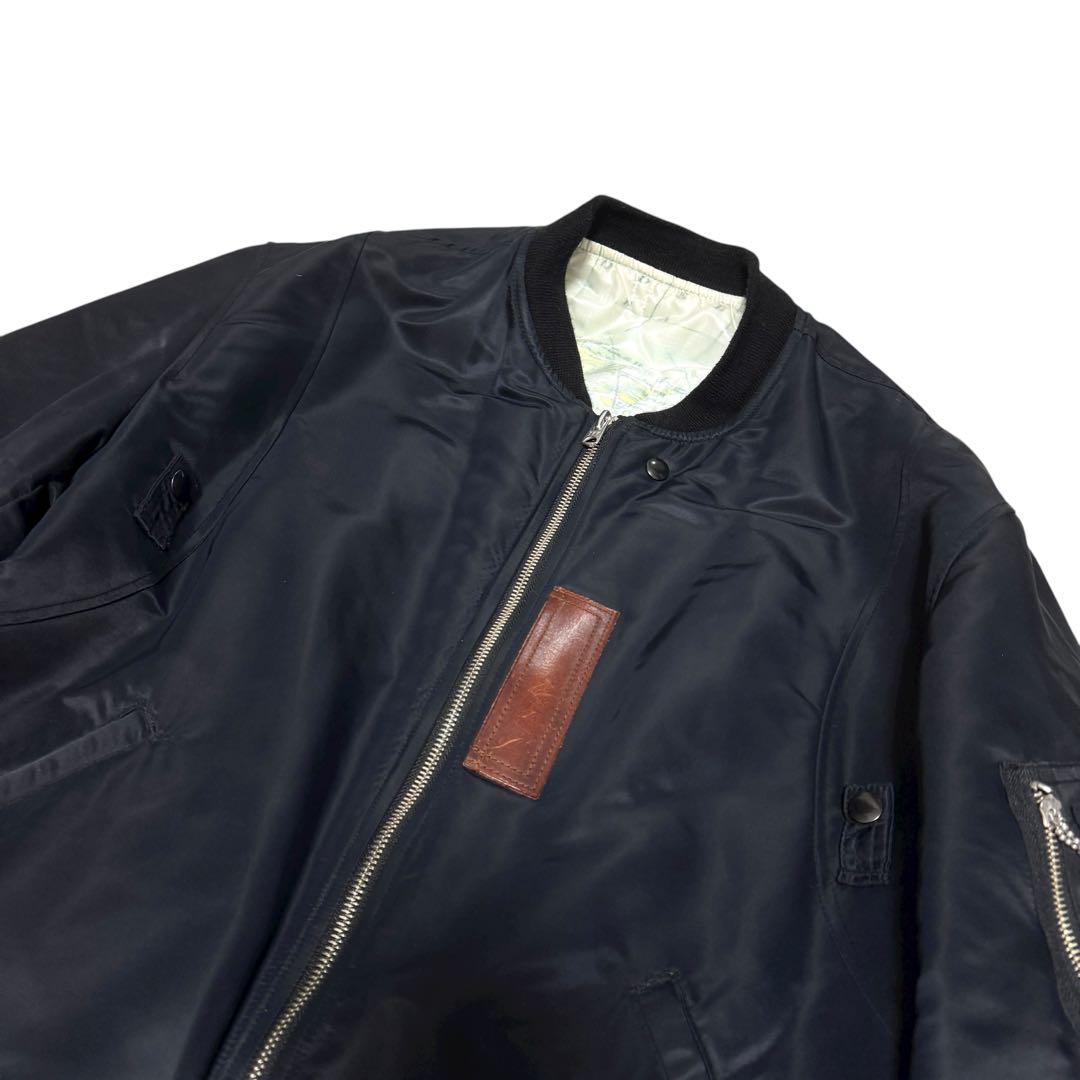 SEVESKIG MA-1 ボンバージャケット　リバーシブル　キルティング　総柄