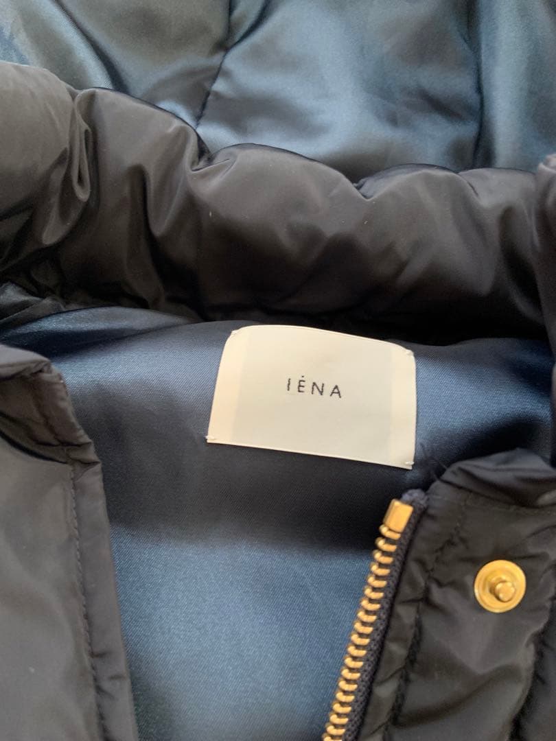 最終お値下げ！IÉNA フード付きネイビー ダウンベスト
