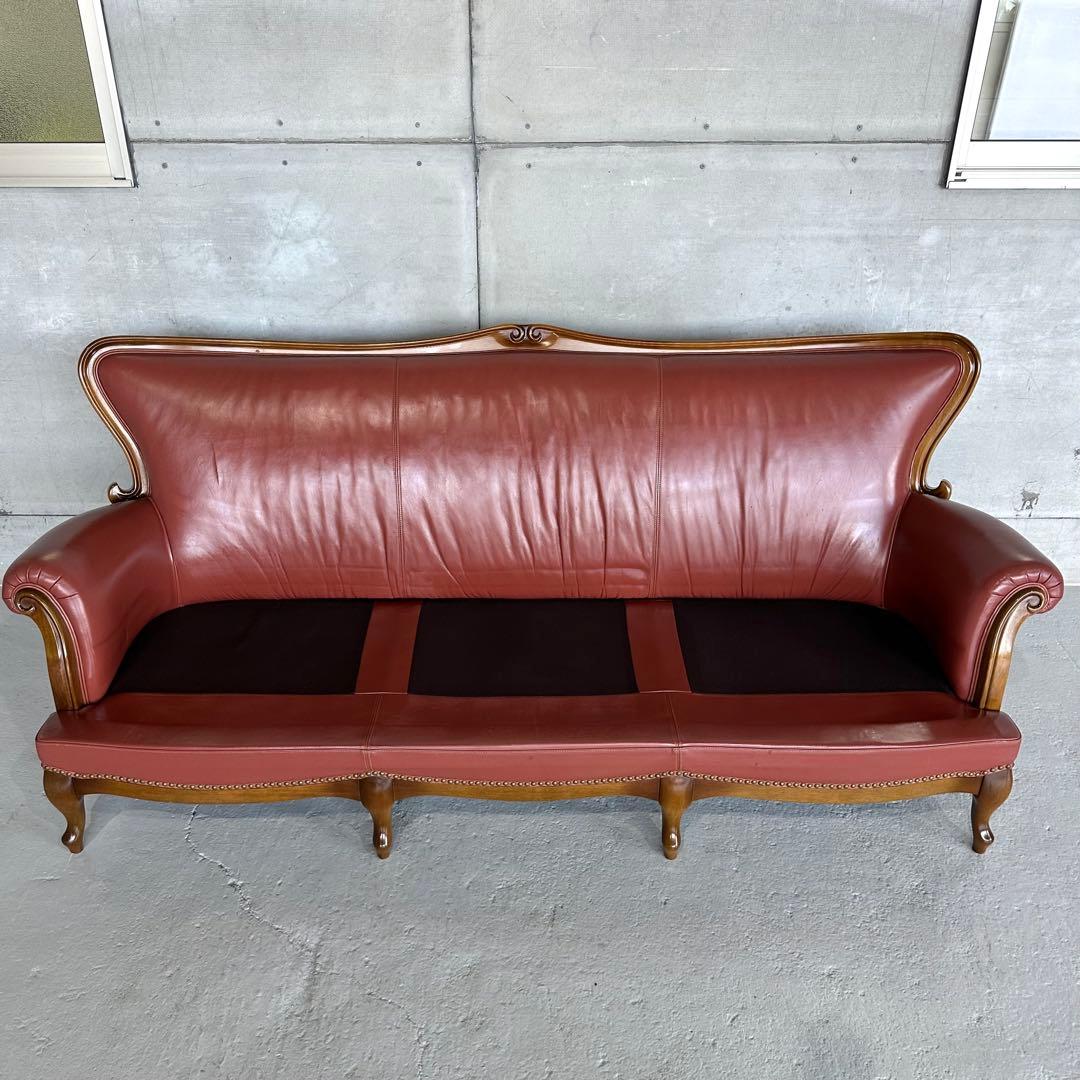 ✦マルニ木工✦ Maruni／クラシック レザーソファ 3人掛け 本革