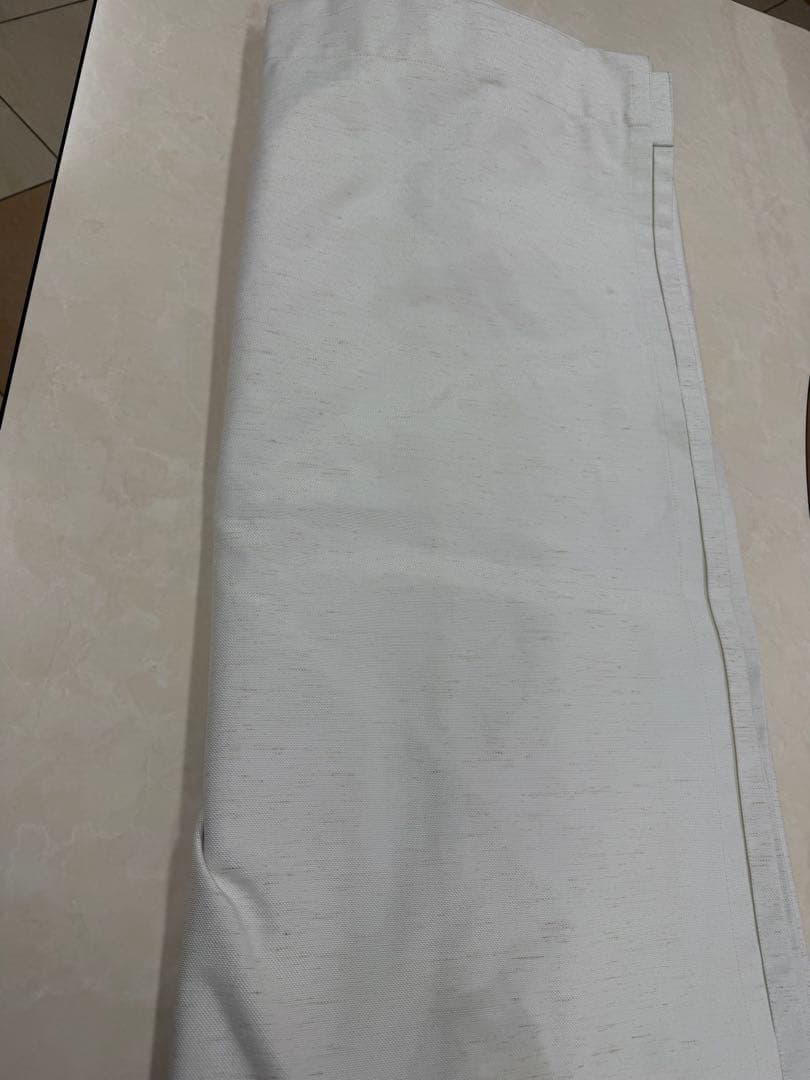 オーダーメイド幅300センチ高さ220センチ ホワイト 無地 ドレープカーテン