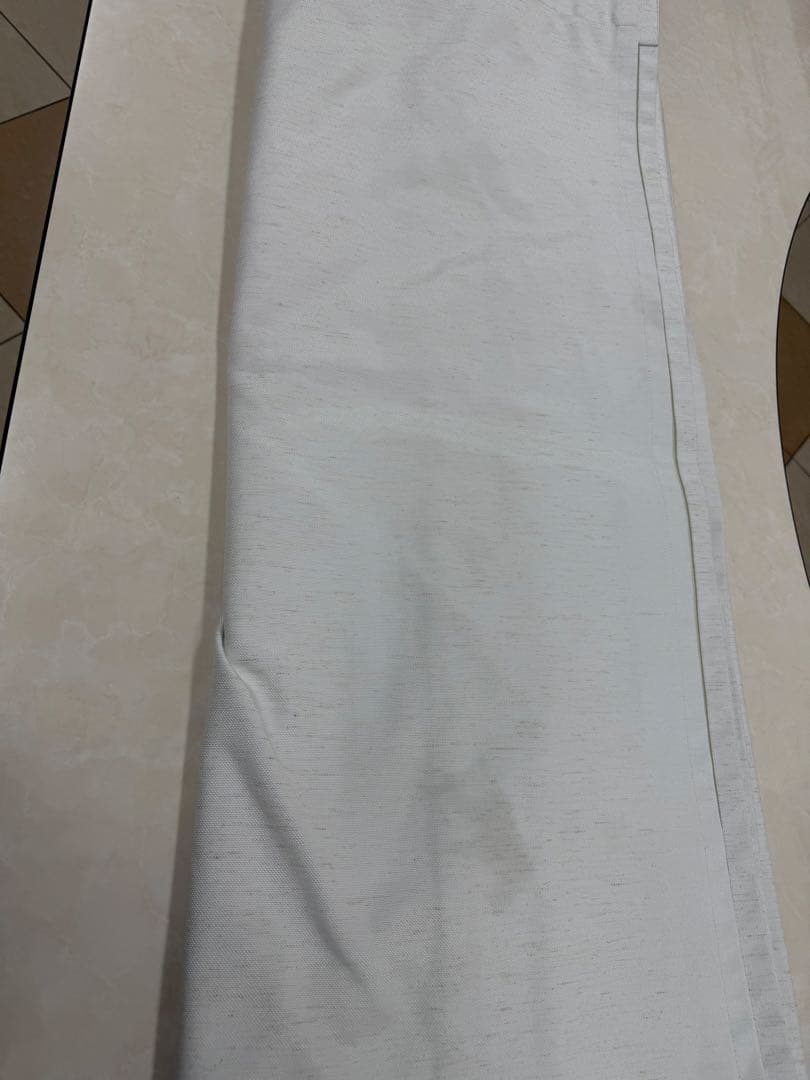 オーダーメイド幅300センチ高さ220センチ ホワイト 無地 ドレープカーテン