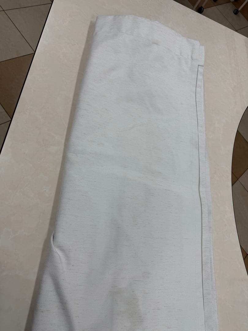 オーダーメイド幅300センチ高さ220センチ ホワイト 無地 ドレープカーテン