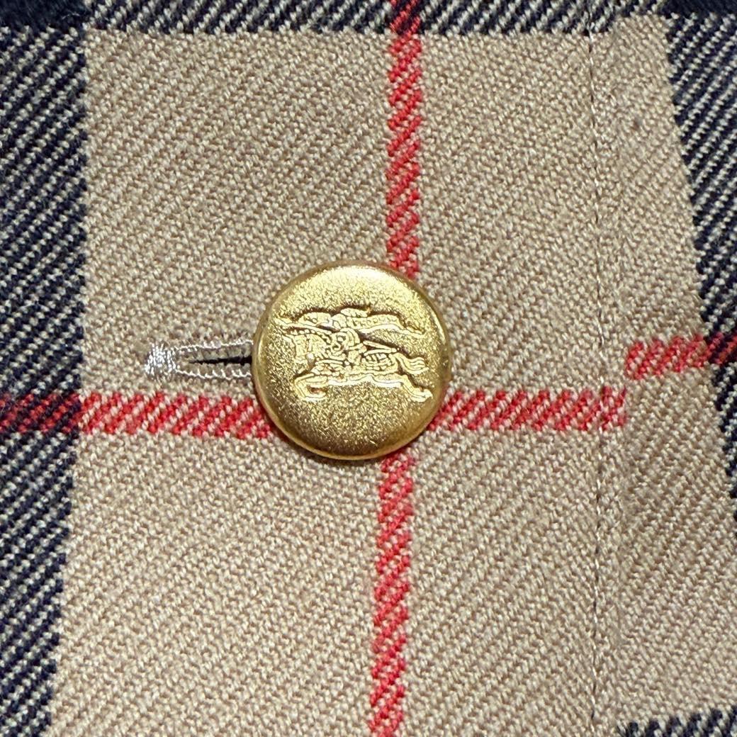 希少サイズ BURBERRY 金ロゴボタン ノバチェック シャツ ヴィンテージ