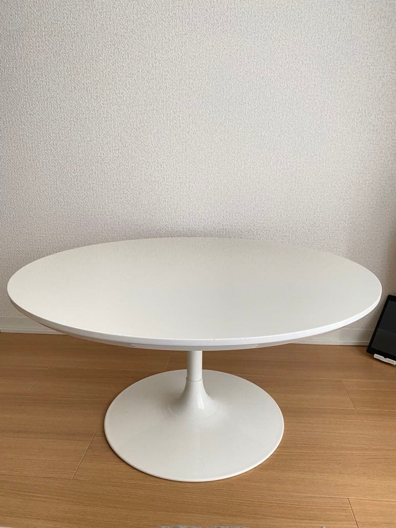 ホワイト円形テーブル スワンベース