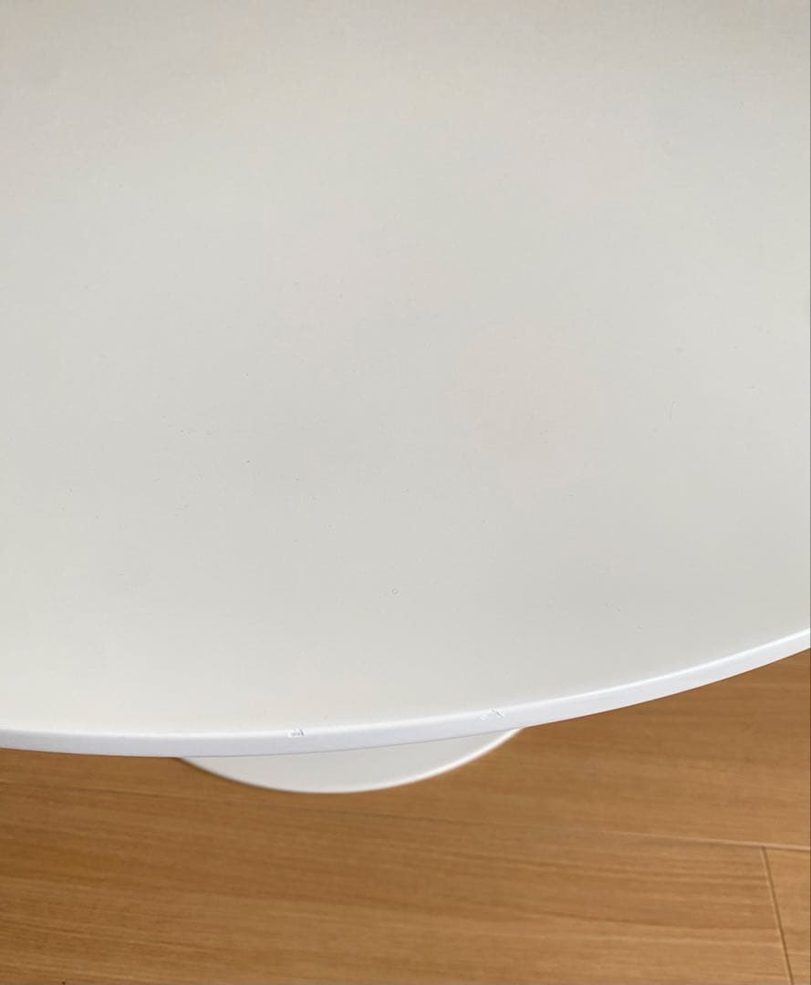 ホワイト円形テーブル スワンベース